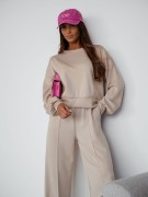 komplet damski z szerokimi nogawkami