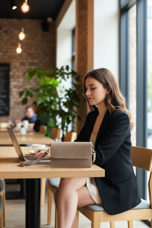 torebka damska taupe