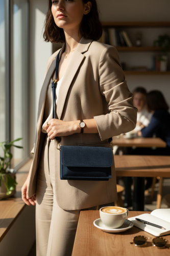 czarna torebka damska na pasku