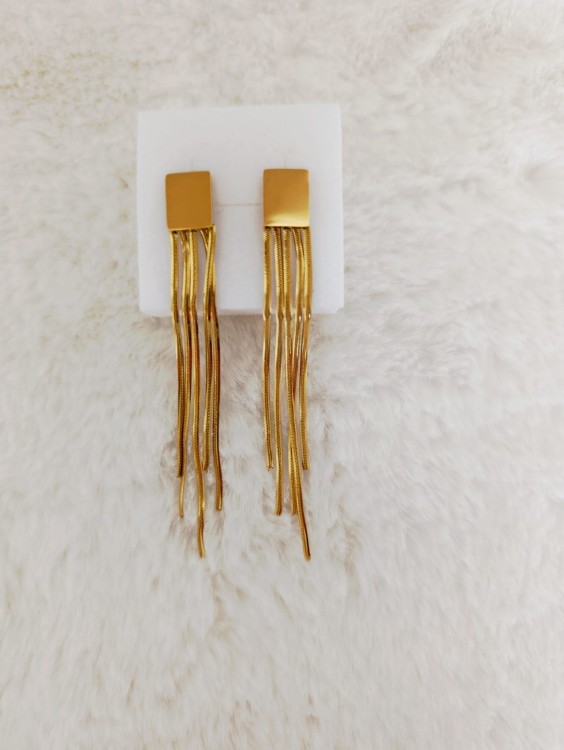 złote kolczyki damskie ze stali chirurgicznej, żmijki