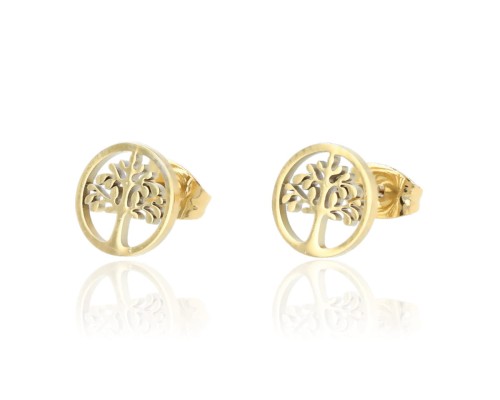 kolczyki złote drzewko szczęścia