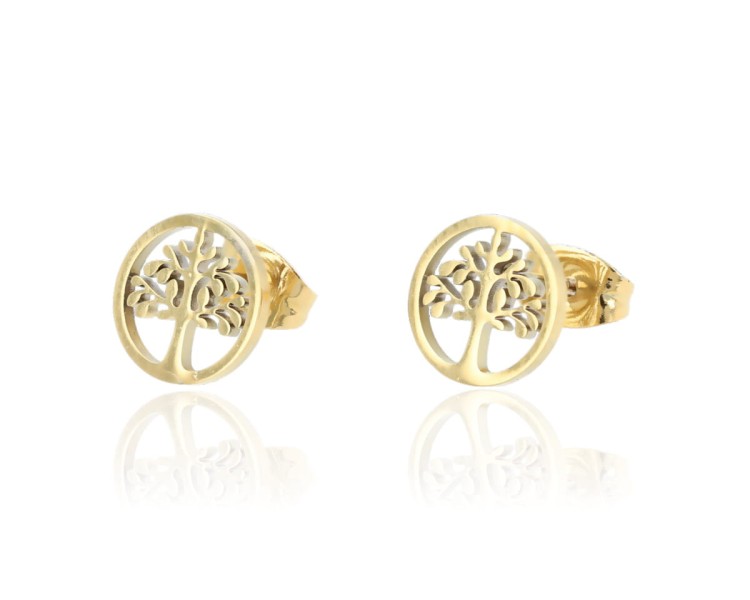 kolczyki złote drzewko szczęścia