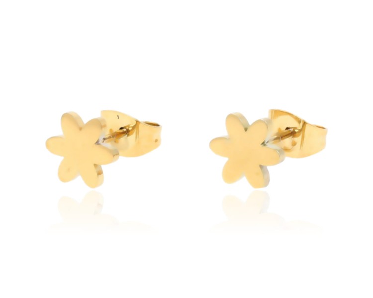 złote kolczyki damskie kwiatki